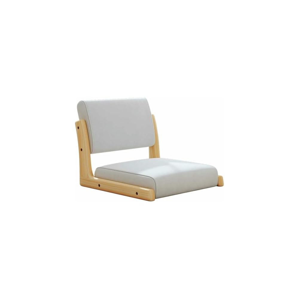 Portable Japanese Style Floor Chair, Legless Tatami Chair with Backrest, Lightweight Meditation Seating for Living Room, Bedroom, Balcony