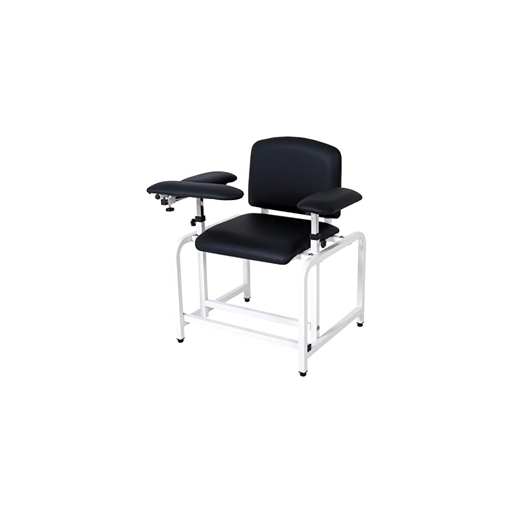 COOLWAVE Extra Thick Padded Bariatric Phlebotomy Chair with Arms Blue