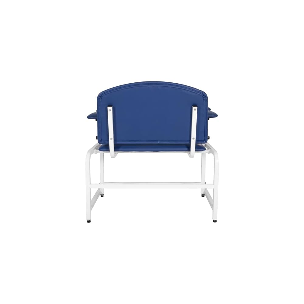COOLWAVE Extra Thick Padded Bariatric Phlebotomy Chair with Arms Blue