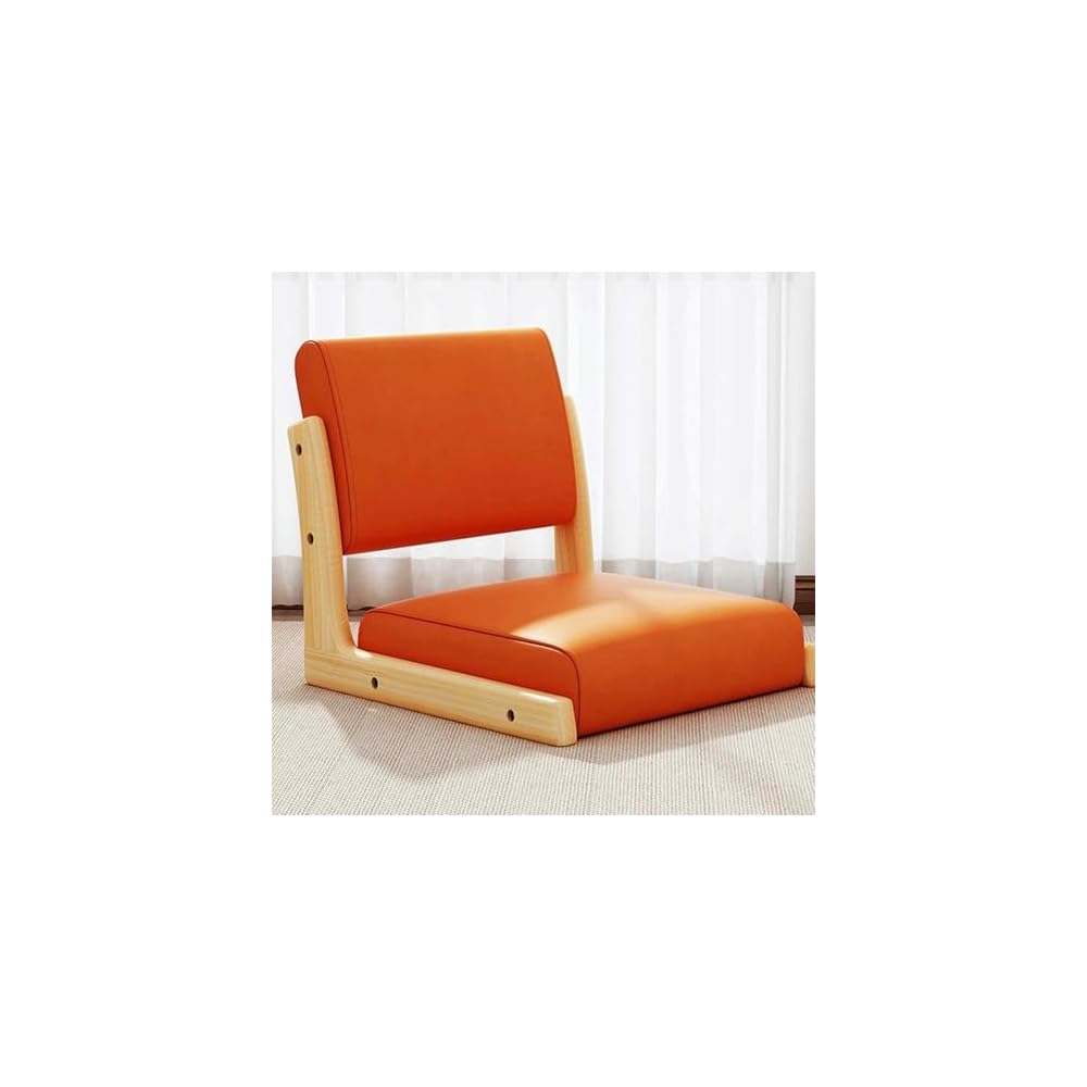 Portable Japanese Style Floor Chair, Legless Tatami Chair with Backrest, Lightweight Meditation Seating for Living Room, Bedroom, Balcony