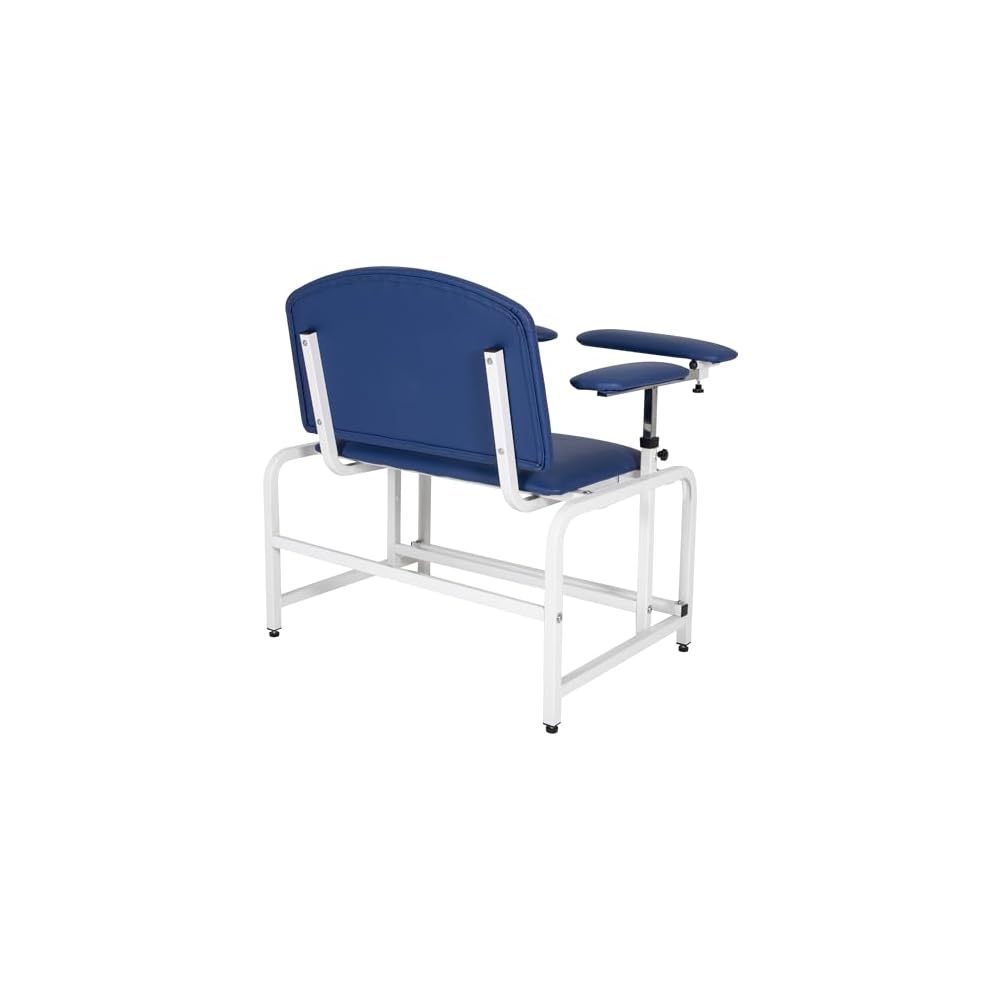 COOLWAVE Extra Thick Padded Bariatric Phlebotomy Chair with Arms Blue