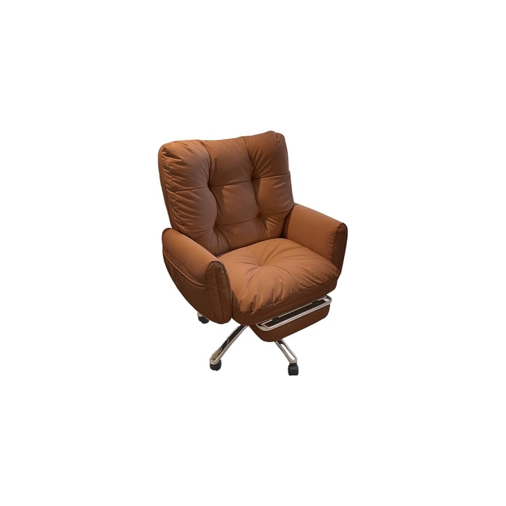 Ergonomic Desk Chair Swivel PC Chair Vanity Chair with Rocking Function with Armrest Tilt Function,Comfort Wide Seat,with Footrest,with Wheels,for Home(Light gray1)