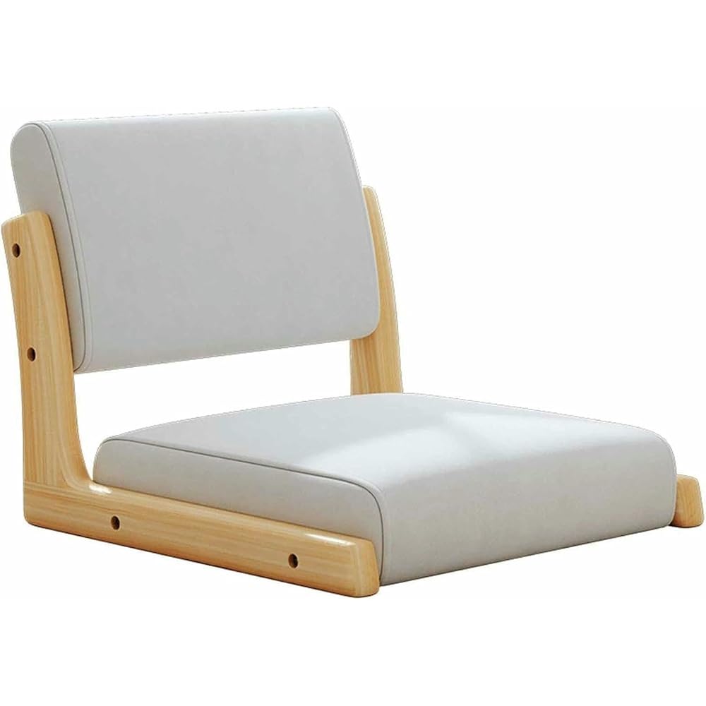 Portable Japanese Style Floor Chair, Legless Tatami Chair with Backrest, Lightweight Meditation Seating for Living Room, Bedroom, Balcony