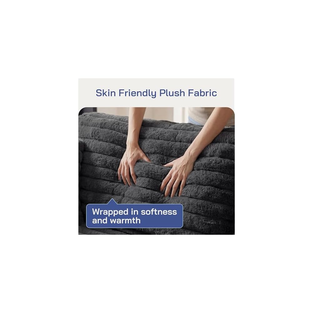 78.7" Corduroy Love Seat Sofa, Cloud Deep Seat Couch with Legs 2 Pillows, Fluff Corduroy Loveseat for Small Space, Living Rooms and Apartment, Dark Grey