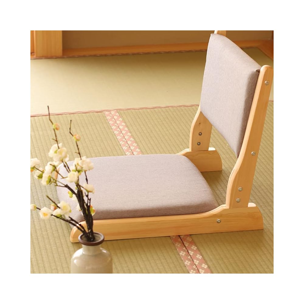 Cushioned Japanese Floor Chair Wooden Floor Chair Folding Japanese Floor Chair Japanese-Style Seat backrest Low Chair Japanese-Style Room Floor Chair Simple Chair (17)