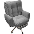 Ergonomic Desk Chair Swivel PC Chair Vanity Chair with Rocking Function with Armrest Tilt Function,Comfort Wide Seat,with Footrest,with Wheels,for Home(Light gray1)