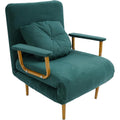 3 in 1 Convertible Sofa Bed, 26.8 * 74.8in Cloud Folding Sofa Chair Bed with Pillow & 5-Position Adjustable Backrest, High-Density Sponge & Up to 286.6 Lbs for Living Room Apartment Office. (Green)