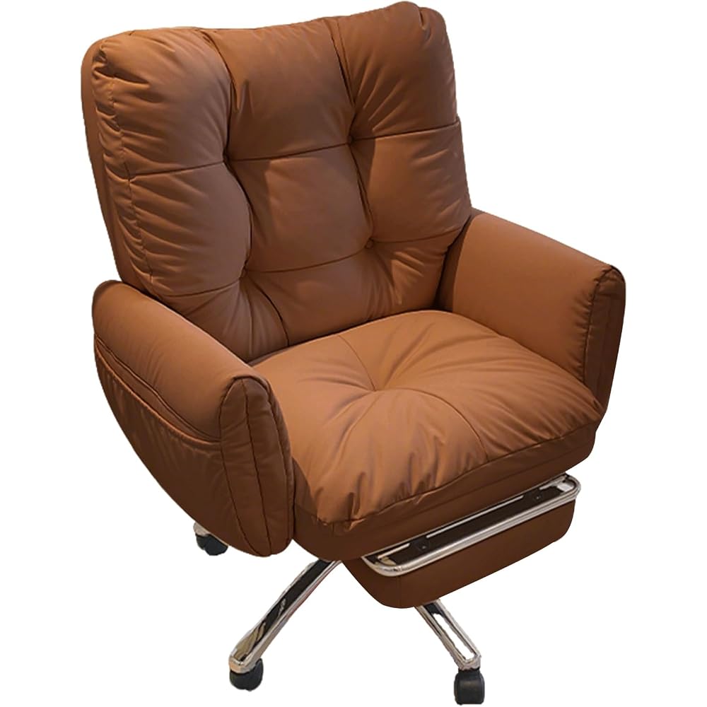 Ergonomic Desk Chair Swivel PC Chair Vanity Chair with Rocking Function with Armrest Tilt Function,Comfort Wide Seat,with Footrest,with Wheels,for Home(Light gray1)